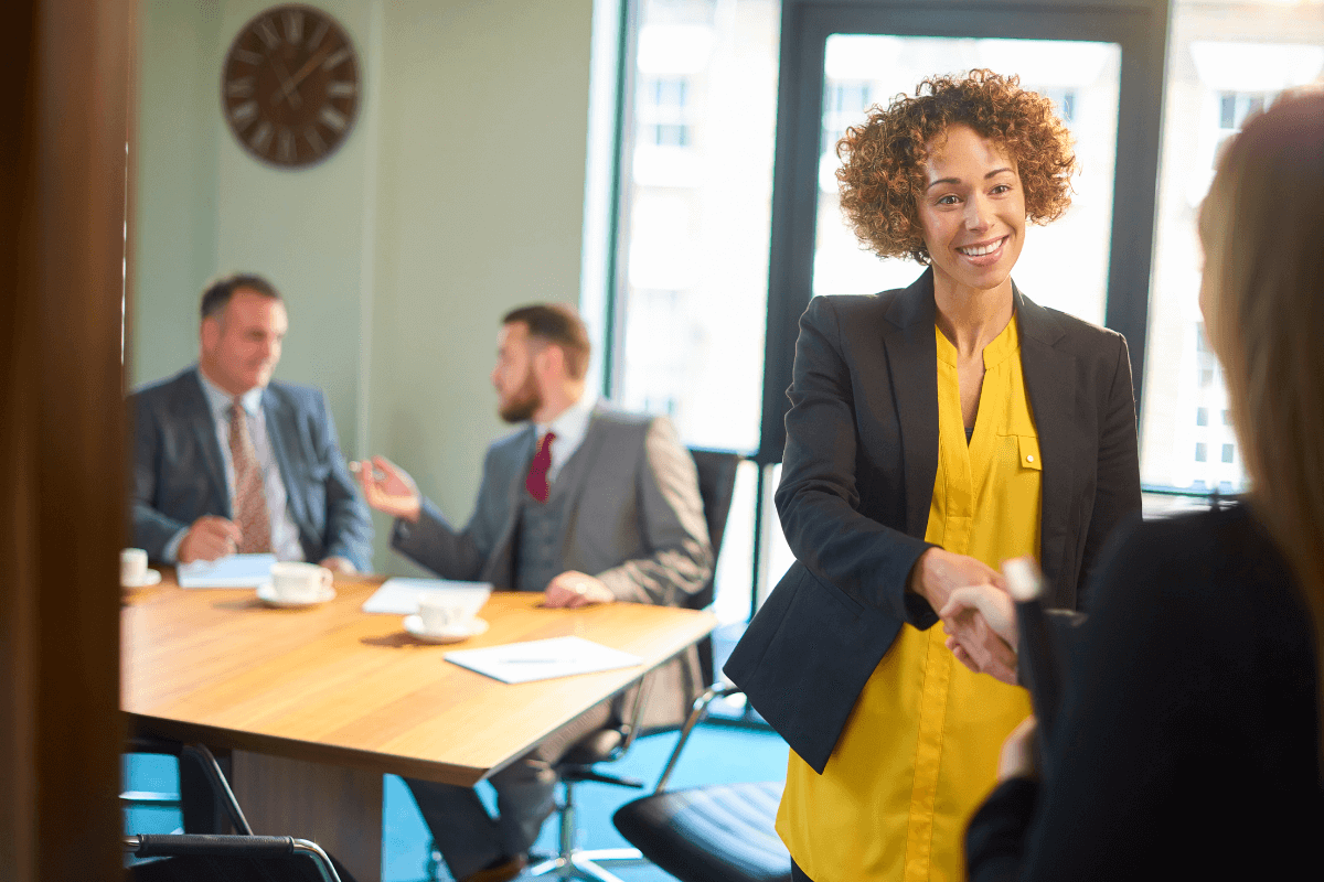 group of young professionals in a meeting